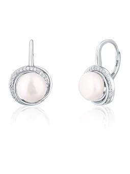 JwL Luxury Pearls Orecchini di lusso in argento con perla e zirconi JL0738 donna