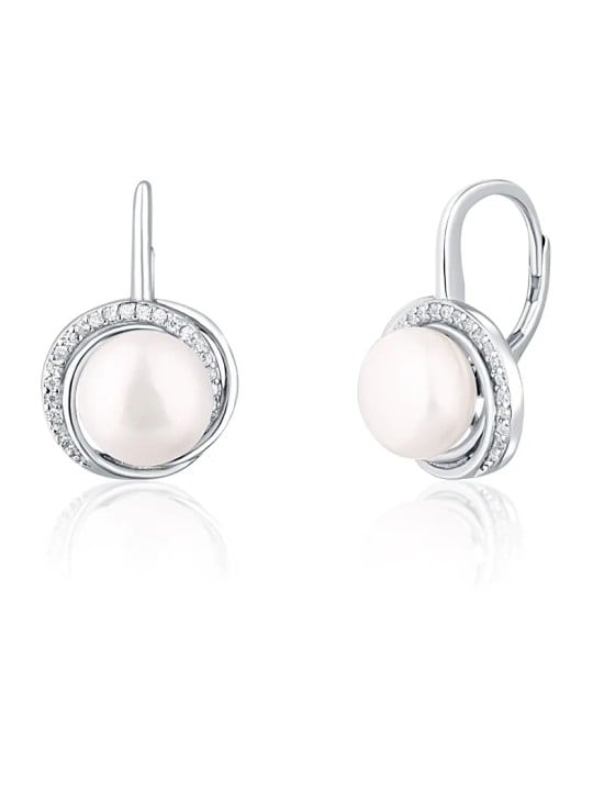 JwL Luxury Pearls Orecchini di lusso in argento con perla e zirconi JL0738 donna