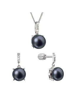 Evolution Group Perle incastonate con zirconi Pavona 29072.3B nero (orecchini, catena, pendente) donna