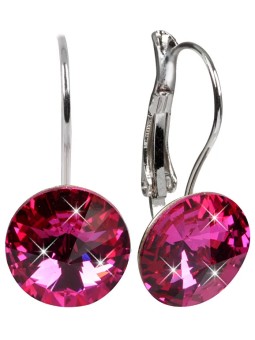 Orecchini Levien Eleganti Rivoli Fucsia donna