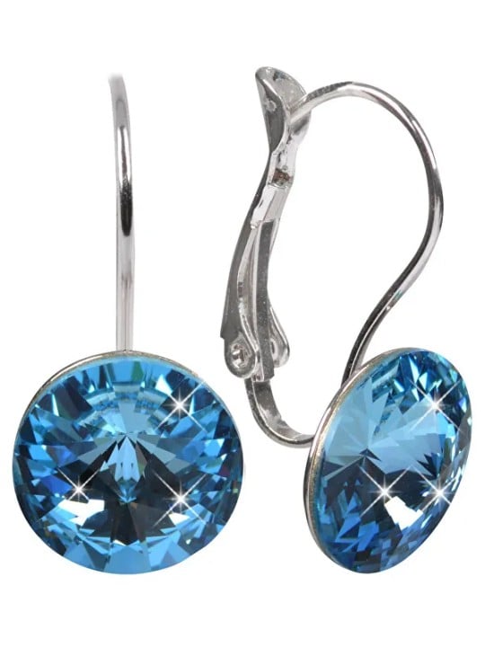 Levien Eleganti orecchini Rivoli in acquamarina donna