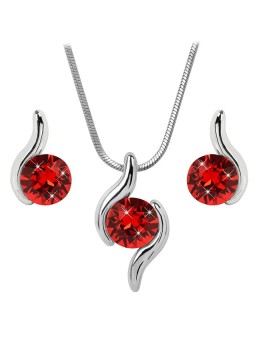Levien Un set adattato di collane e orecchini Chaton Wave Light Siam donna