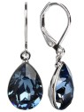 Levien Eleganti orecchini con cristalli Pear Denim Blue donna