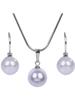 Levien Un grazioso set di collane e orecchini in perle di lavanda donna
