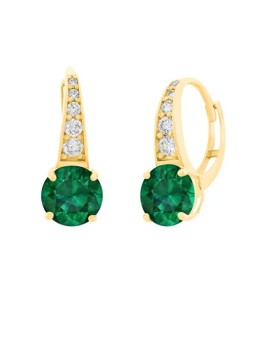 JV OrecchiniD placcati oro con zirconi trasparenti e verdi SVLE0974XH2GZ00 donna