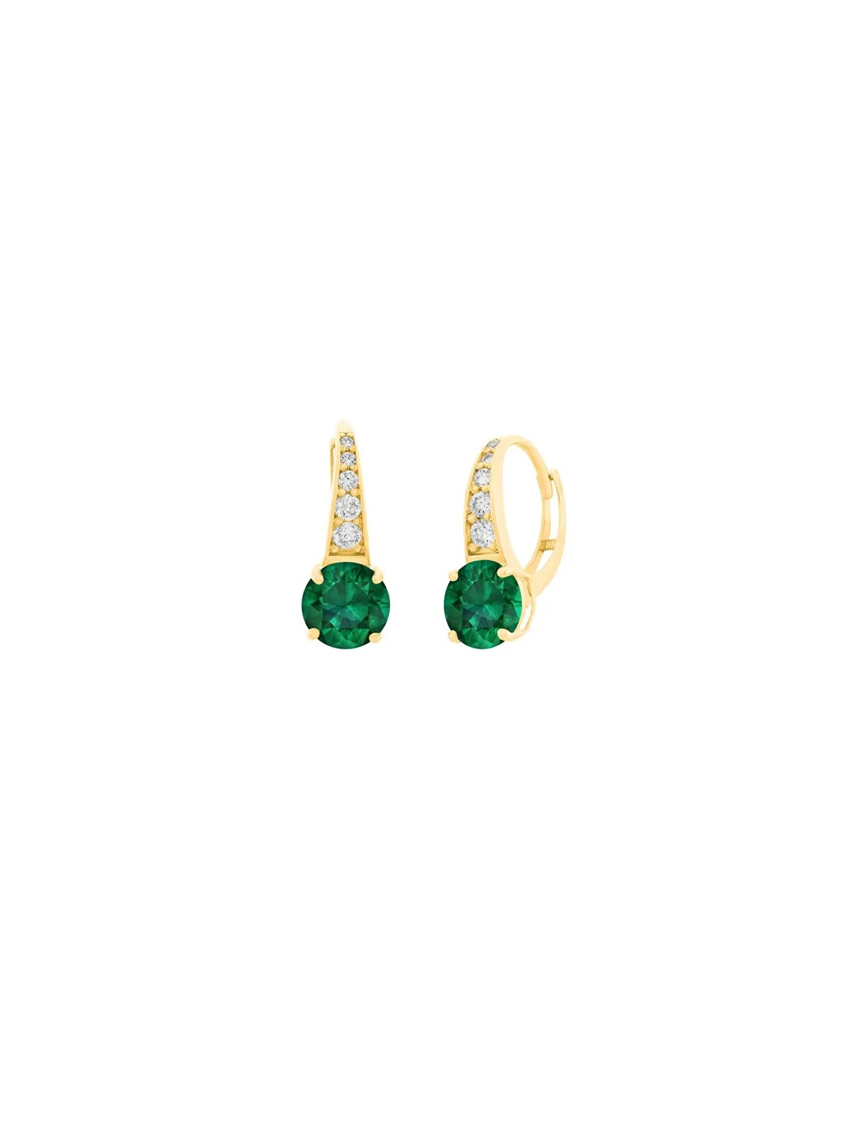 JV OrecchiniD placcati oro con zirconi trasparenti e verdi SVLE0974XH2GZ00 donna