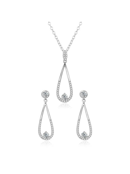 Agato AGSET366R Affascinante set di gioielli in argento (collan, ciondolo, orecchini) donna