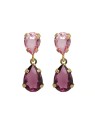 Victoria Cruz Eleganti orecchini pendenti con cristilla rosa Glory A4905-26DT donna