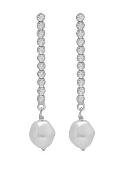 Victoria Cruz Orecchini pendenti di lusso con cristalli e perla barocca Purpose A4666-07HT donna