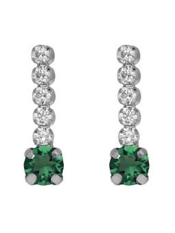 Victoria Cruz Orecchini pendenti con cristallo verde Shine A4669-20HT donna