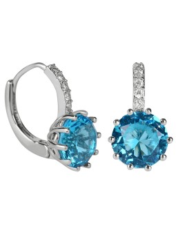 Troli Orecchini scintillanti con cristallo blu donna