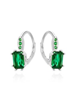 Agato Orecchini in argento con cristallo verde AGT-E001LGR donna