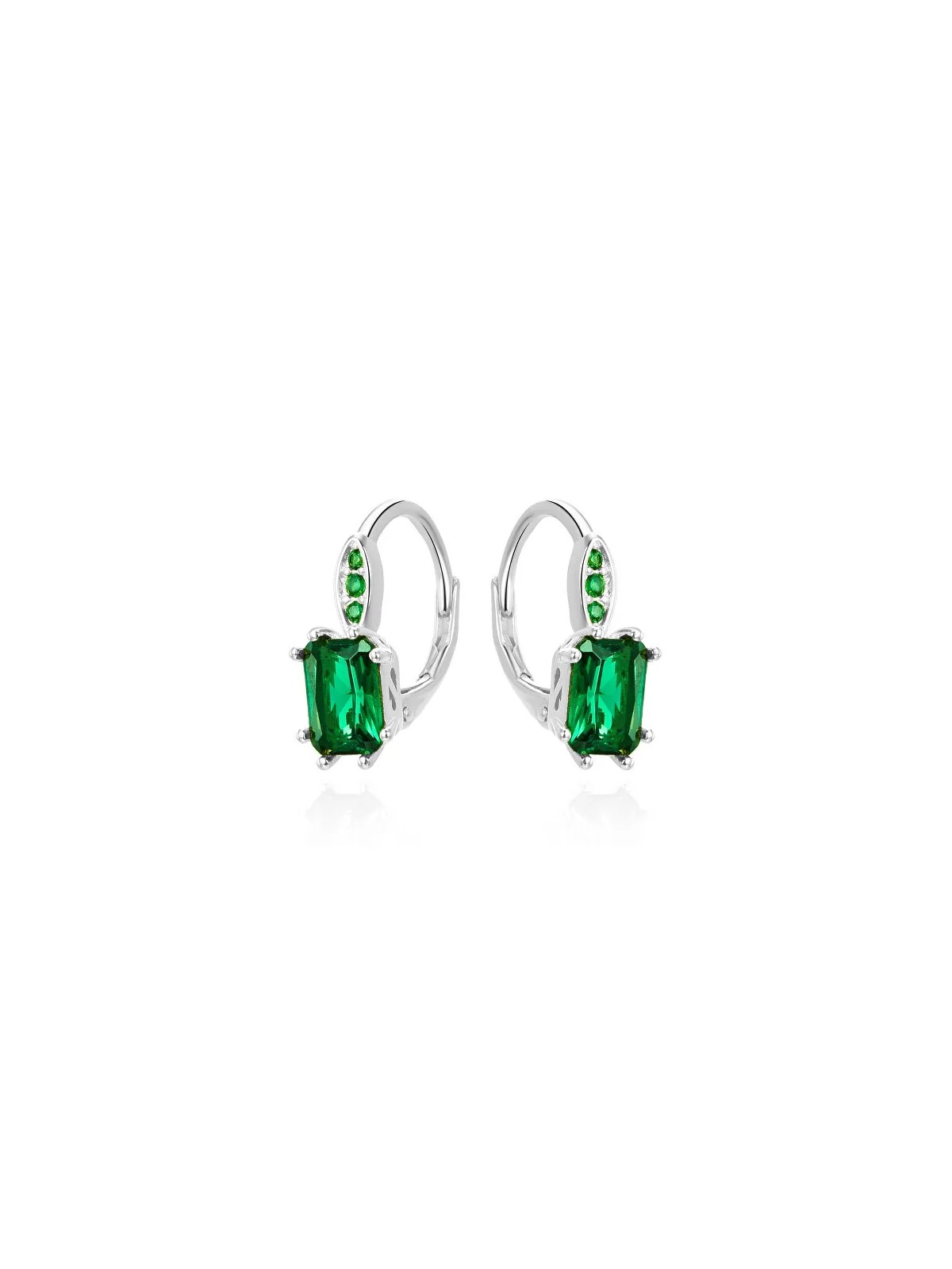 Agato Orecchini in argento con cristallo verde AGT-E001LGR donna