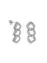 AGAIN Gioielli Orecchini pendente in argento con zirconi cubici AJNS0058 donna