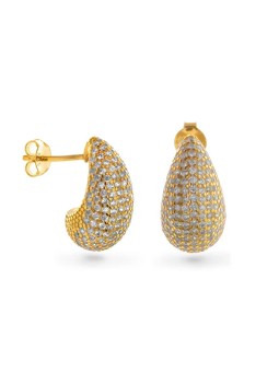 AGAIN Orecchini placcati oro con zirconi cubici a goccia AJNS0060 donna