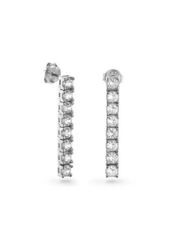 AGAIN Gioielli Eleganti orecchini pendenti in argento con zirconi AJNS0001 donna