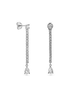 AGAIN Gioielli Orecchini pendente in argento con zirconi cubici AJNS0024 donna