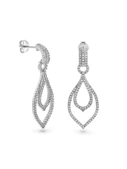AGAIN Gioielli Orecchini di lusso in argento con zirconi cubici AJNS0053 donna