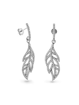 AGAIN Gioielli Orecchini pendente in argento con zirconi cubici AJNS0055 donna