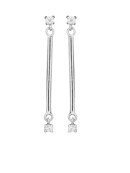 Gatto in argento pendenti alla moda con zirconi cubici SC551 donna
