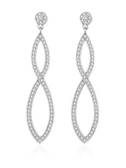 Agato Eleganti orecchini pendenti con zirconi AGT-E034PW donna