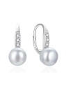 Agato Orecchini pendenti in argento con perle e zirconi AGT-E093LW-P donna