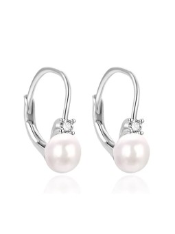 Agato AGT-E115LW-P Orecchini in argento per bambina con perla autentica donna
