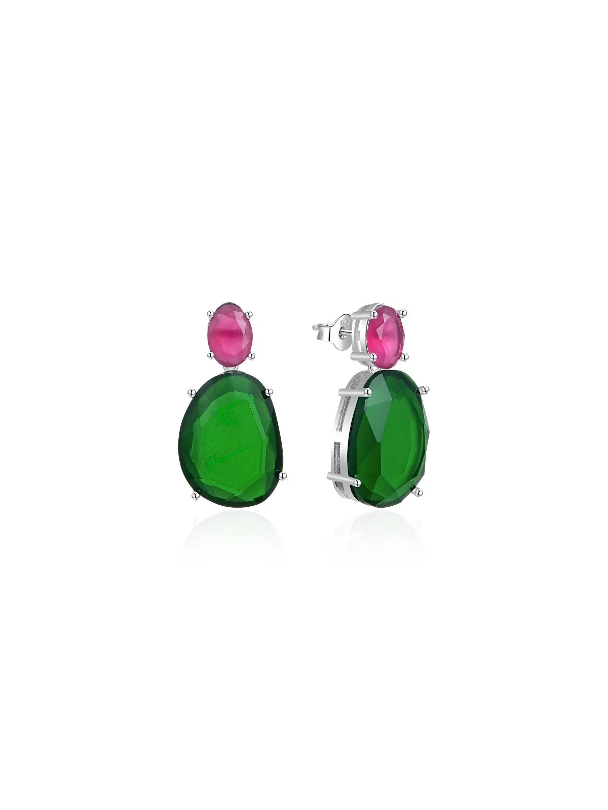 Agato Orecchini pendenti in argento con vetro colorato AGT-E015PC donna