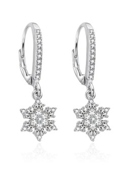 Agato Orecchini pendenti in argento Fiocchi con zirconi AGT-E146LW donna