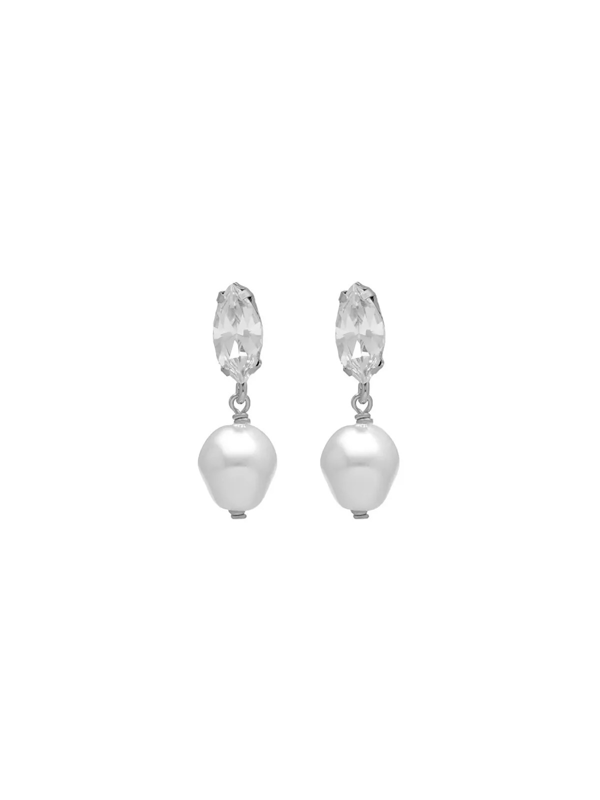Victoria Cruz Orecchini con perle barocche in argento scintillante Purpose A4657-07HT donna