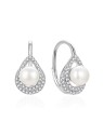Agato Orecchini pendente in argento con perle e zirconi AGT-E092LW-P donna