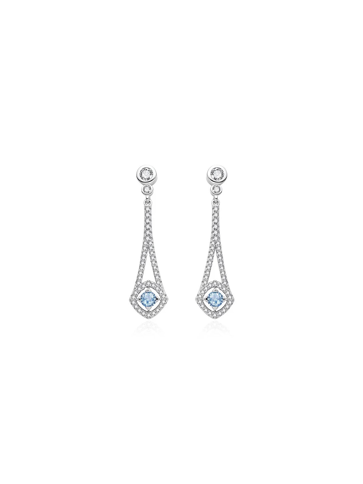 Agato Deliziosi orecchini in argento con zirconi AGT-E132PWBL donna