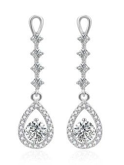 Agato Orecchini pendenti in argento con zirconi AGT-E114PW donna