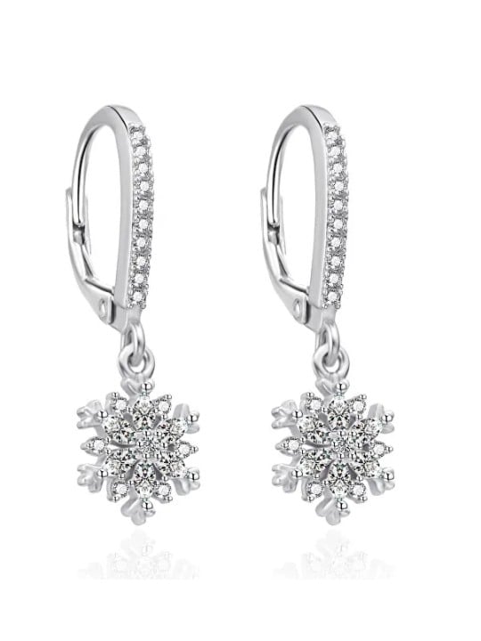 Agato Orecchini pendenti in argento Fiocchi con zirconi AGT-E145LW donna