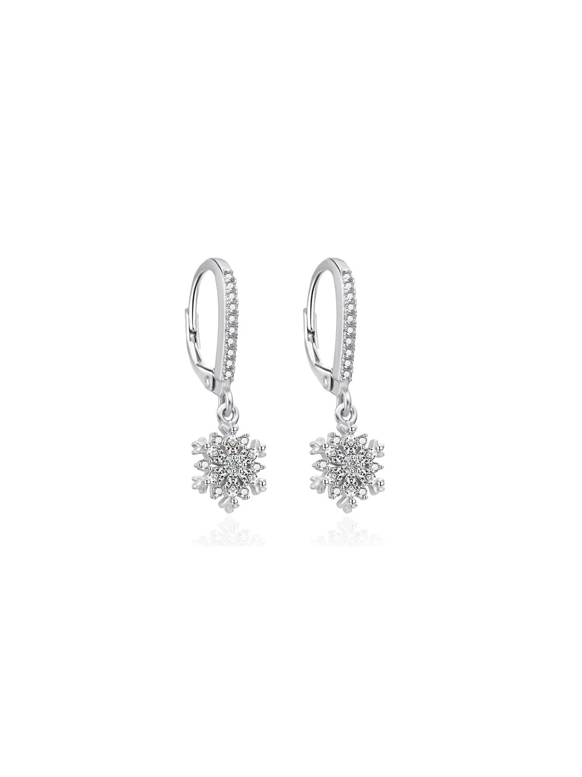 Agato Orecchini pendenti in argento Fiocchi con zirconi AGT-E145LW donna