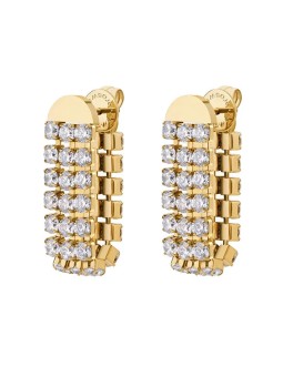 Brosway Lussuosi orecchini placcati in oro con zirconi cubici Desidery BEIE028 donna