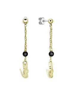 Lacoste Orecchini pendenti placcati oro con pendenti Deva 2040460 donna