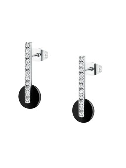 Orecchini Trussardi pendente in acciaio con cristallo T-Round TJAYF13 donna