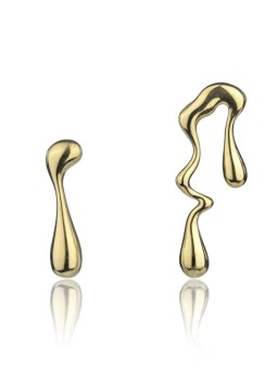 Marc Malone Orecchini asimmetrici placcati oro Orecchini Averie Gold MCE24018G donna