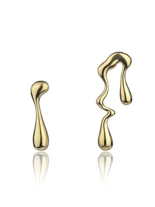 Marc Malone Orecchini asimmetrici placcati oro Orecchini Averie Gold MCE24018G donna