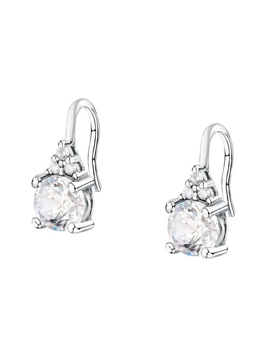 Morellato Orecchini pendenti in argento con zirconi cubici trasparenti Tesori SAIW298 donna