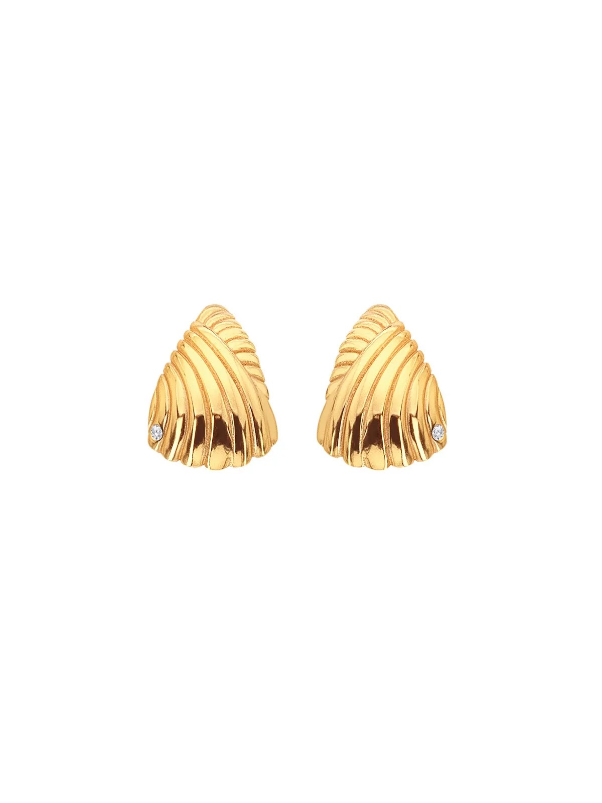 Hot Diamonds Eleganti orecchini placcati oro con diamante Golden Edit Hope DE839 donna