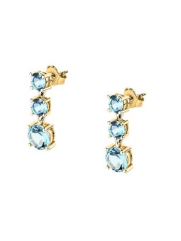 Morellato Orecchini pendenti placcati oro con zirconi azzurri Tesori SAIW301 donna