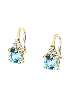 Morellato Orecchini pendenti placcati oro con zirconi cubici Tesori SAIW307 donna