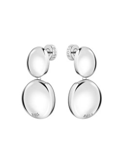Hugo Orecchini Boss pendente in acciaio alla moda Nugget 1580718 donna