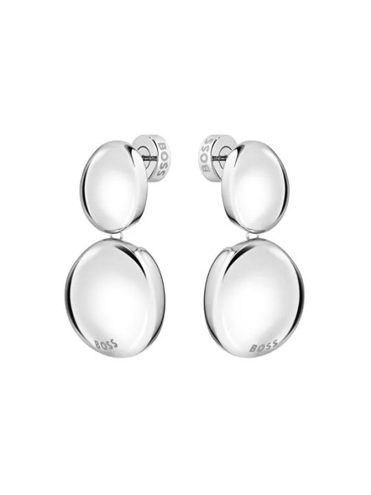 Hugo Orecchini Boss pendente in acciaio alla moda Nugget 1580718 donna