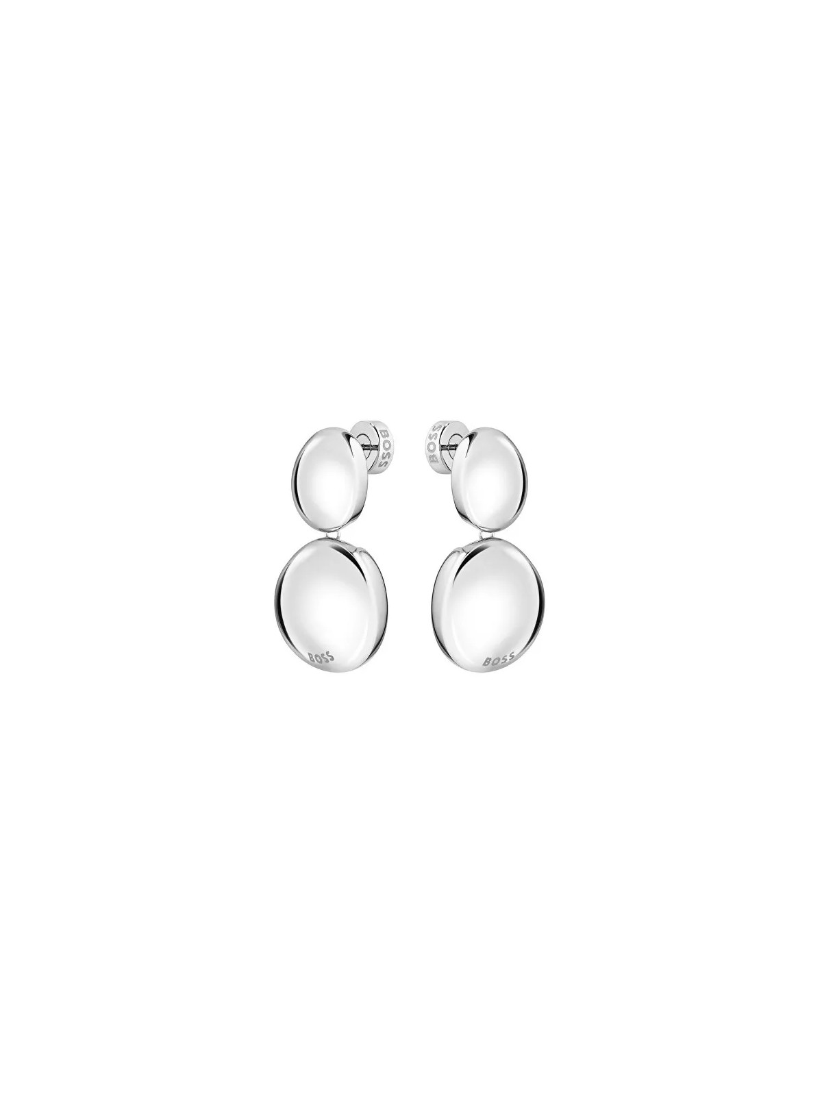 Hugo Orecchini Boss pendente in acciaio alla moda Nugget 1580718 donna