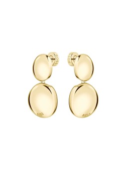 Hugo Orecchini Boss pendente in acciaio placcato oro Nugget 1580714 donna