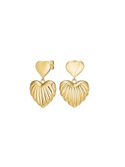 Rosefield Orecchini pendenti placcati in oro alla moda a forma di cuore JEDHG-J984 da donna