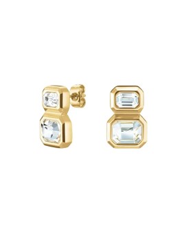 Rosefield Deliziosi orecchini placcati oro con cristilla Iconic JEODG-J1128 donna
